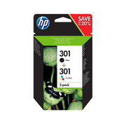 HP 301 Multicolour Black/Colour Pack of 2 Ink Cartridges Original