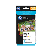 HP 303 Multicolour Photo Value Pack of 2 Ink Cartridges Original