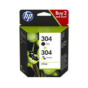 HP 304 Multicolour Black/Colour Pack of 2 Ink Cartridges Original