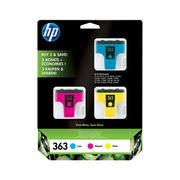 HP 363  Pack of 3 Ink Cartridges Original