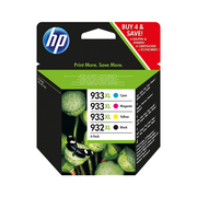 HP 932XL/933XL  Pack of 4 Ink Cartridges Original