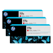 HP 771c Chromatic Red Pack Chromatic Red of 3 Ink Cartridges Original