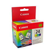 Canon BCI-24 Colour Twin Pack Colour of 2 Ink Cartridges Original