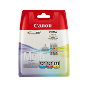 Canon CLI-521  Multipack of 3 Ink Cartridges Original