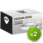 HP CE255X (55X) Pack  of 2 Toner Compatible