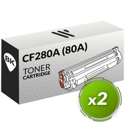 HP CF280A (80A) Pack  of 2 Toner Compatible