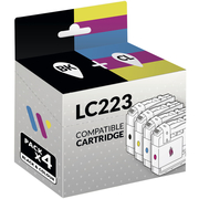 Compatible Brother LC223 Pack of 4 Ink Cartridges