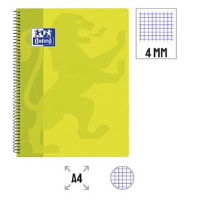 Oxford Cuaderno A4 Tapa de Plástico 4x4 mm (Lima)