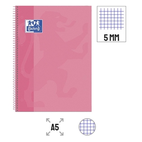 Oxford A5 Notebook Glossy Cover 5x5 mm (Bubblegum Pink)