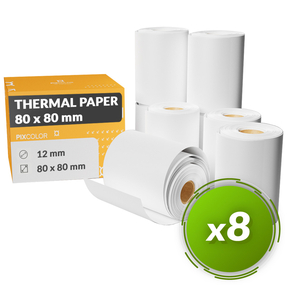 PixColor Thermal Paper 80x80 mm (Pack 8 Pcs.)