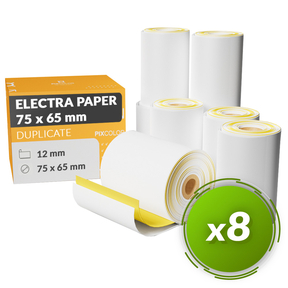 PixColor Rol of Electra Paper Carbonless 75x65 mm (Pack 8 Pcs.)
