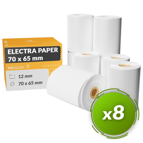PixColor roll Electra Paper 70x65 mm (Pack 8 Pcs.)
