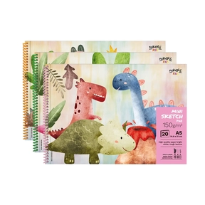Nokers Kids Dino A5 Drawing Pad 150 gsm – Pack of 3 pcs.