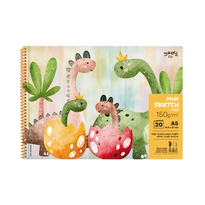 Nokers Kids Dino A5 Drawing Pad 150 gsm – 20 Sheets