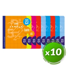 Lamela Notebook 50 Sheets / Quarter (10 Pcs. Assorted)