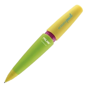 MILAN Eraser & Pencil Capsule Mechanical Pencil 0.7 mm 2B Green/Yellow