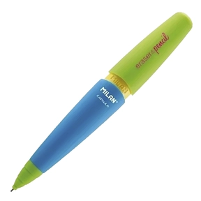 MILAN Eraser & Pencil Capsule Mechanical Pencil 0.7 mm 2B Blue/Green
