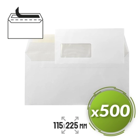 Liderpapel DL Envelope with Window 115×225 mm Pack of 500