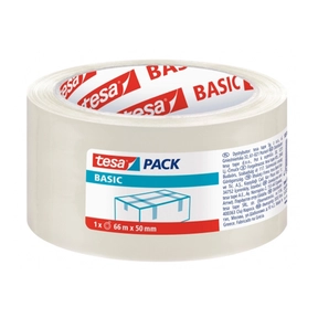 Tesa Basic Packing Tape 50 mm x 66 m Transparent