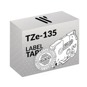 Compatible Brother TZe-135 White/Transparent