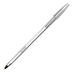 Bic Cristal Shine Black - Silver Barrel