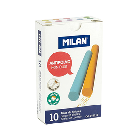 Milan Dustproof Chalk Colours (Box 10 Pieces)