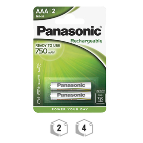 Panasonic AAA 750 mAh Rechargeable