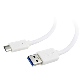 USB 3.0 to Type-C White Cable - 0.1m