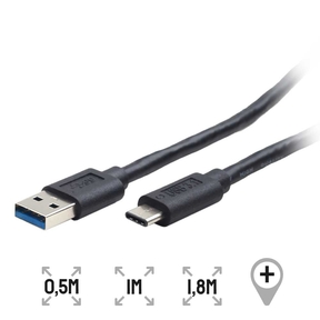 USB 3.0 to Type C Cable Black