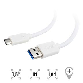 USB 3.0 to Type-C Cable White