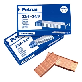Petrus Copper Staples 22/6 - 24/6 (1.000 staples)