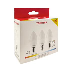 Toshiba LED Candle E14 4.7W Warm (3000K) (3 pcs.)