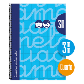 Lamela Notebook Cover. Hard Quarter 3 mm (Blue)