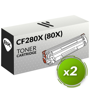 HP CF280X (80X) Pack  of 2 Toner Compatible