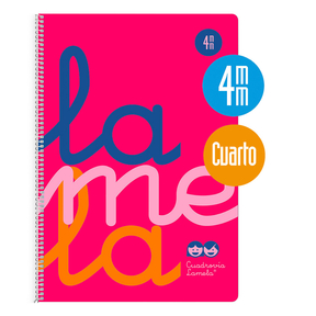 Lamela Notebook Polypropylene / Quarter 4 mm (Pink)