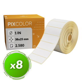 PixColor Desk Labels 38x25 Thermal Labels (Pack 8)
