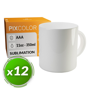 PixColor Sublimation Mug - Premium AAA Quality (Pack 12)