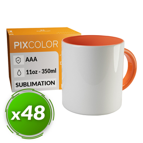 PixColor Orange Sublimation Mug - Premium AAA Quality (Pack 48)