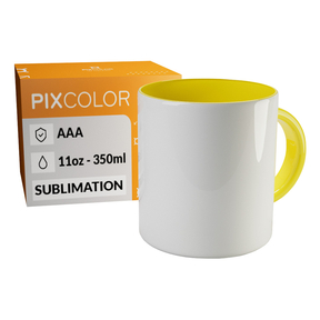 PixColor Yellow Sublimation Mug - Premium AAA Quality
