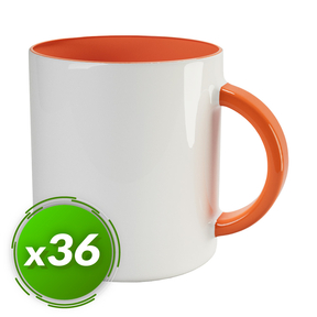 PixColor Orange Sublimation Mug - Premium AAA Quality (Pack 36)