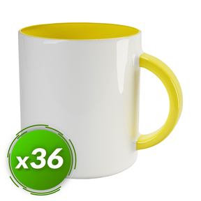 PixColor Yellow Sublimation Mug - Premium AAA Quality (Pack 36)