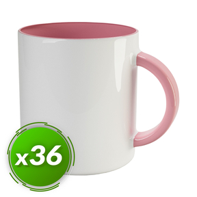 PixColor Pink Sublimation Mug - Premium AAA Quality (Pack 36)