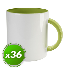 PixColor Light Green Sublimation Mug - Premium AAA Quality (Pack 36)