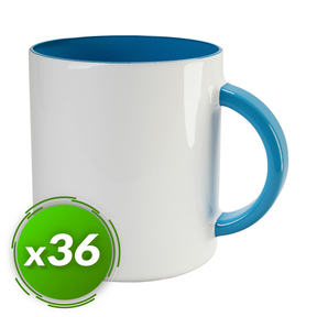 PixColor Light Blue Sublimation Mug - Premium AAA Quality (Pack 36)