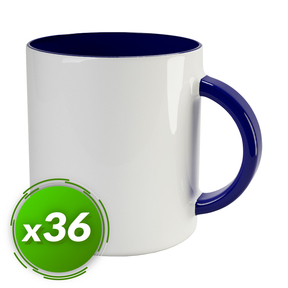 PixColor Navy Blue Sublimation Mug - Premium AAA Quality (Pack 36)
