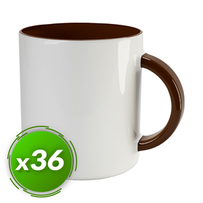 PixColor Brown Sublimation Mug - Premium AAA Quality (Pack 36)