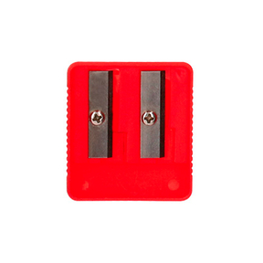 Double Plastic Pencil Sharpener (Red)