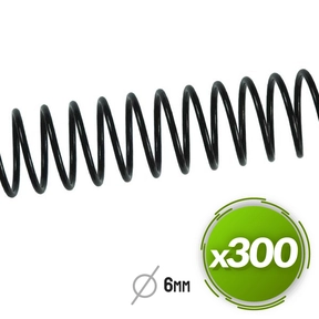 Spiral Metallic Black 5:1 (300 Pcs.) (6mm)