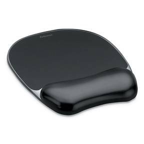 Fellowes Mouse Pad with Stain Resistant Wrist Rest (Black)